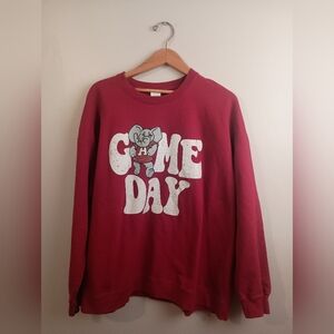 VTG Port & Company- Red Game Day Sweater- Size XL